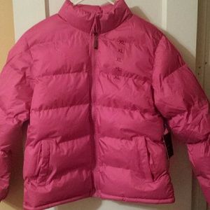 New pink puffy coat